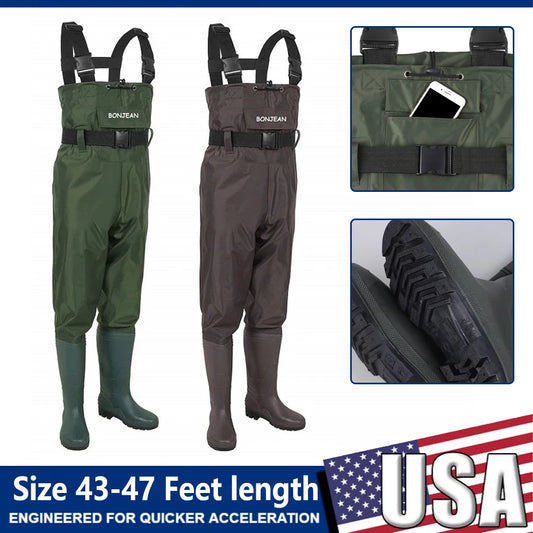 Waterproof Fishing Waders With Boots Durable Breathable Kit