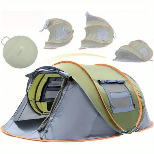 Easy Pop Up Camping Tent Two Doors Waterproof UPF50