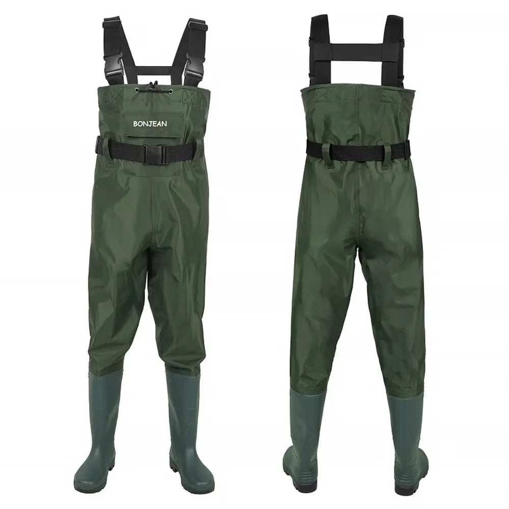 Waterproof Fishing Waders With Boots Durable Breathable Overalls