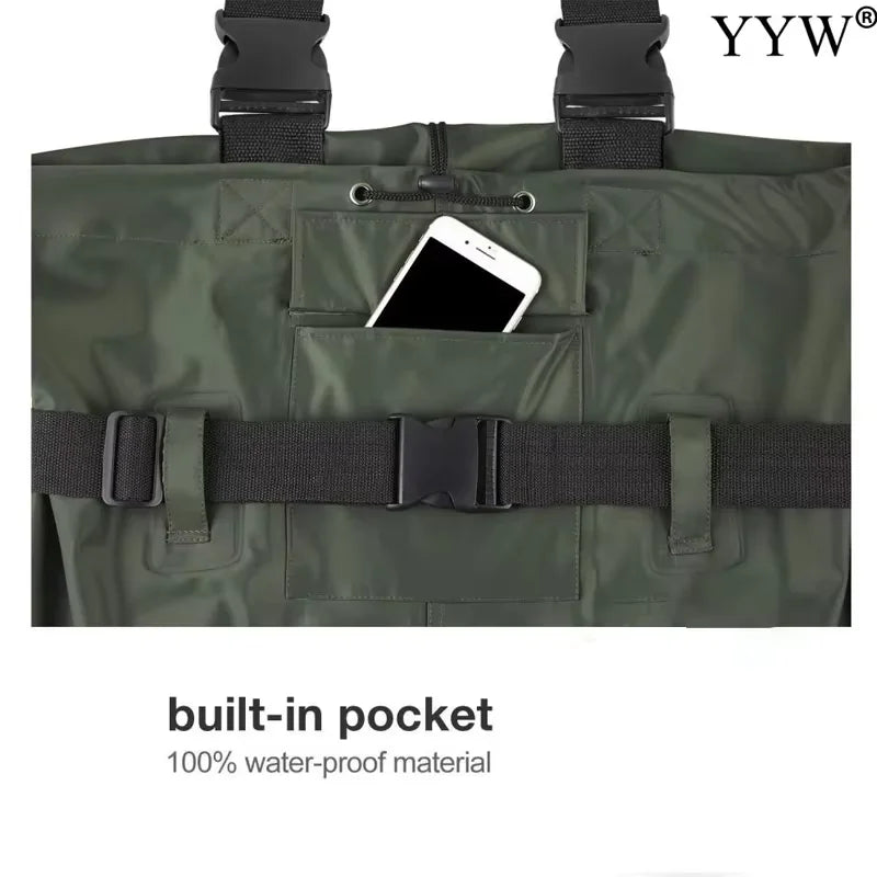 Waterproof Fishing Waders With Boots Durable Breathable Overalls