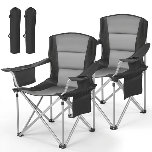 VEVOR Heavy Duty Camping Chair With Padded Backrest And Armrests